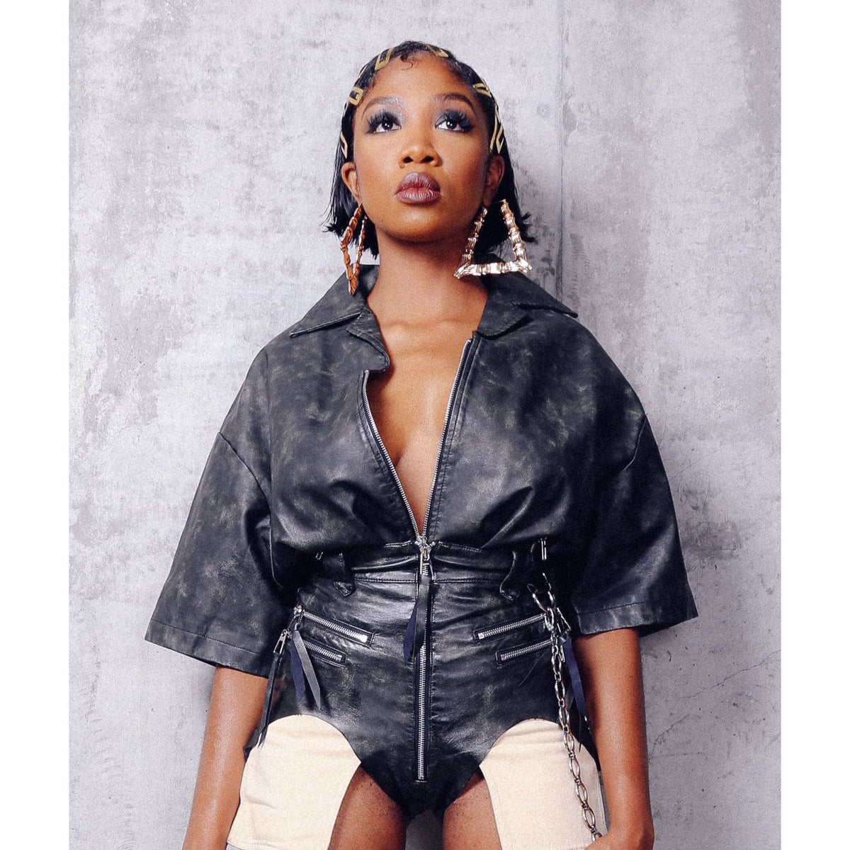 Leather Vintage Bowling Shirt