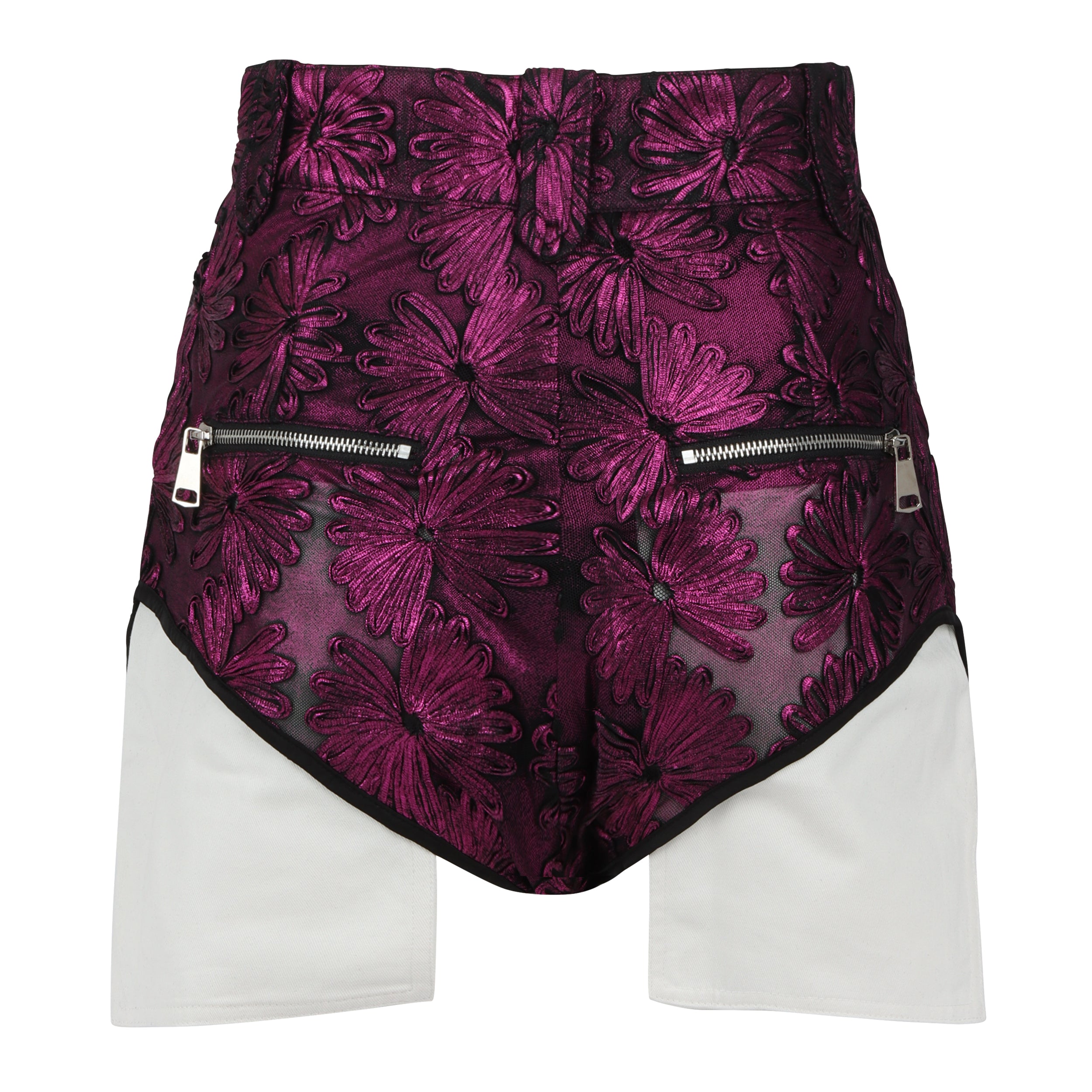 Embroidered Mesh Shorts