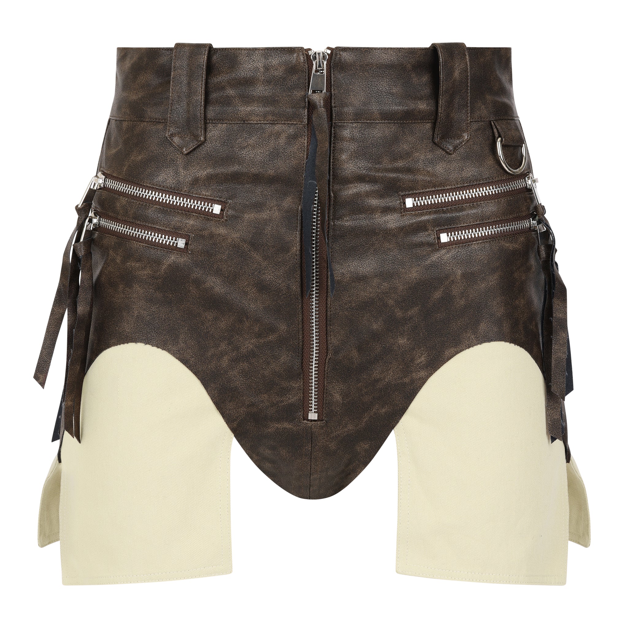 Chocolate Brown Leather Shorts