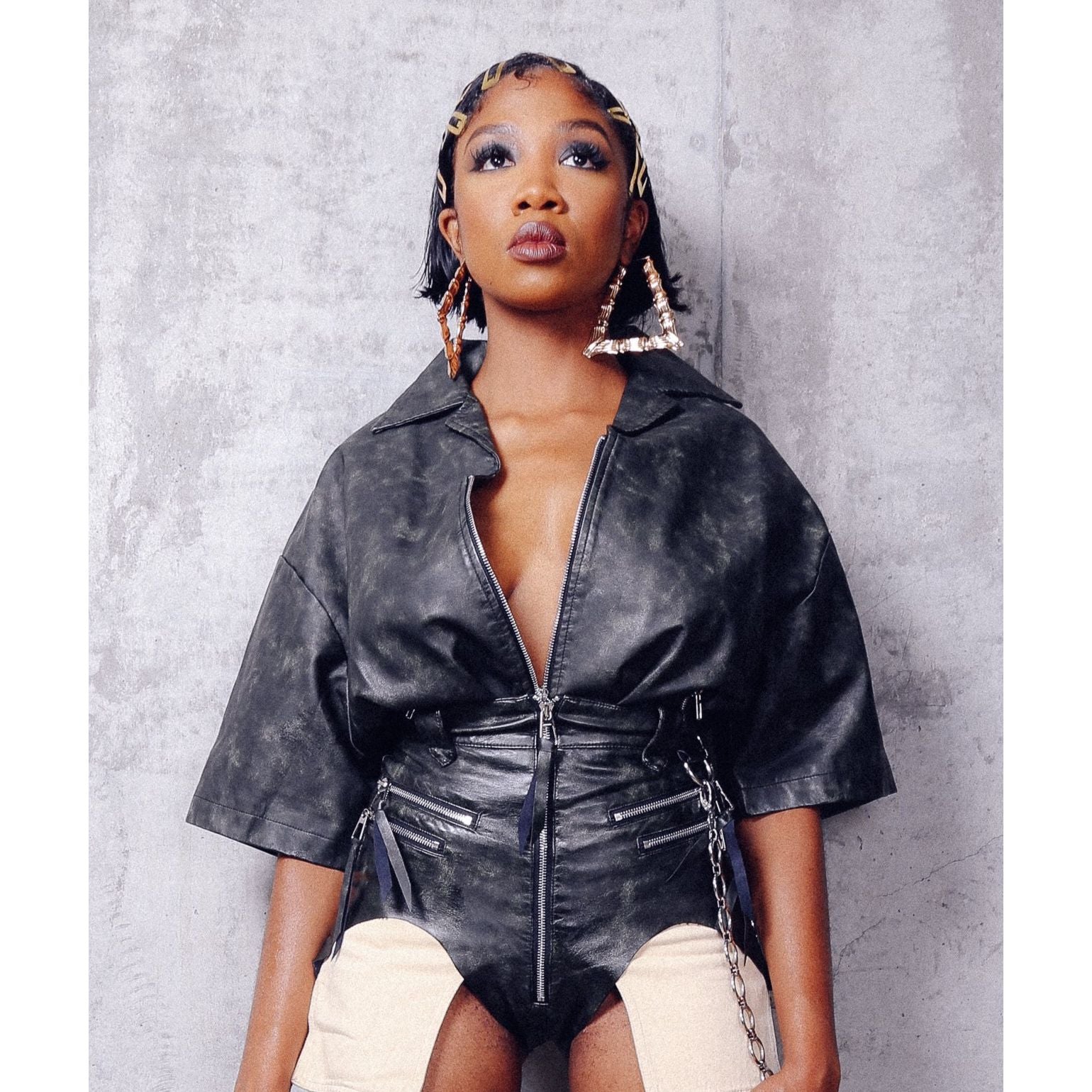 Leather Vintage Bowling Shirt