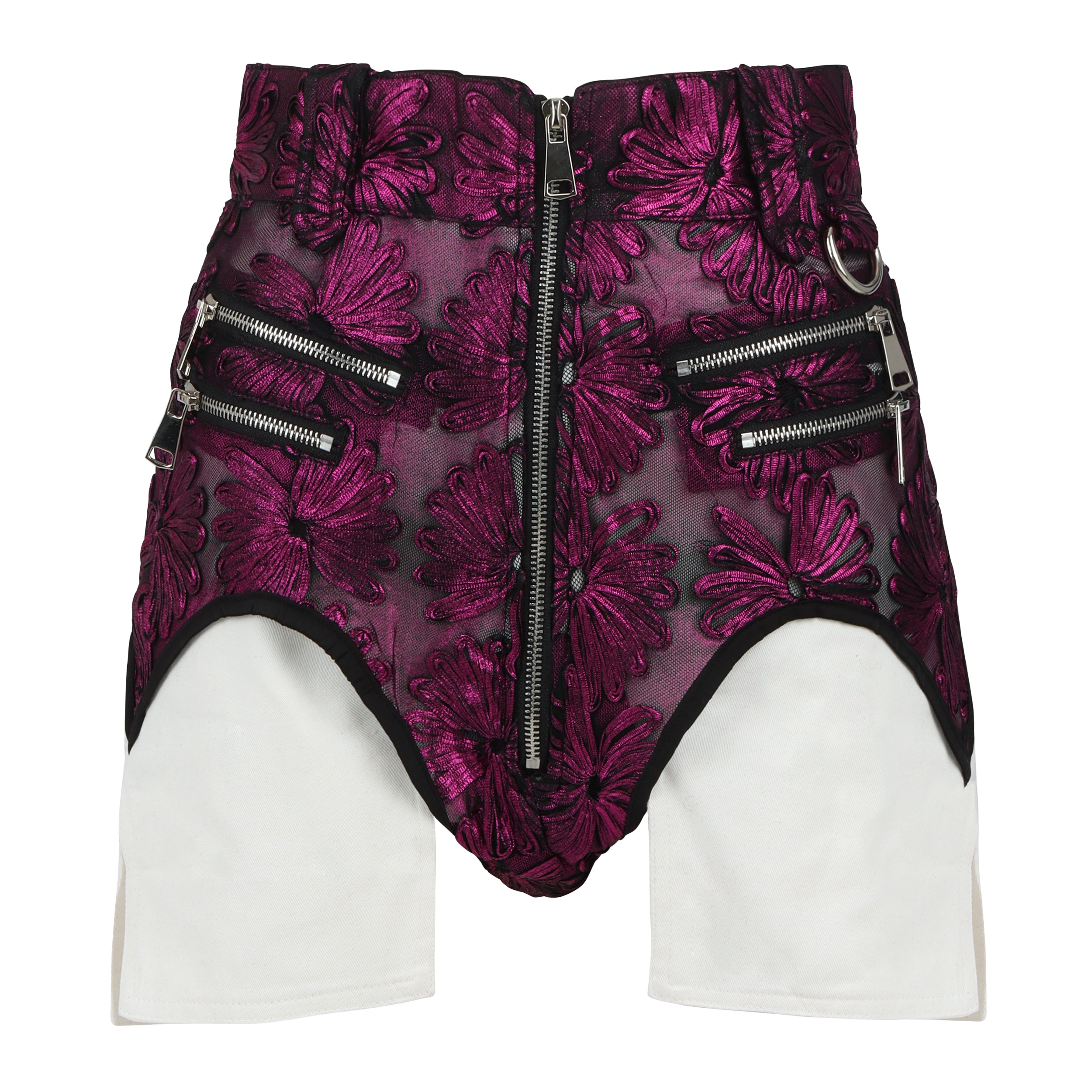 Embroidered Mesh Shorts