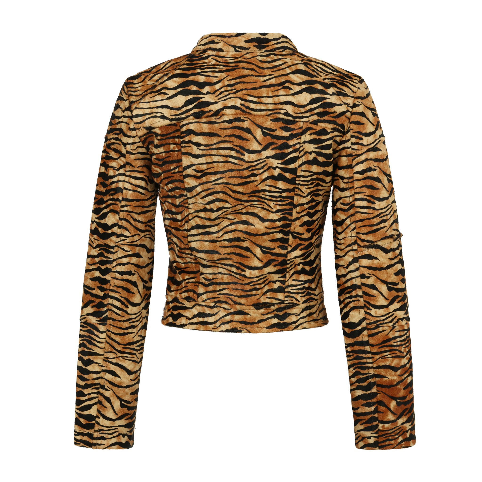 Cowhide Tiger Biker Jacket